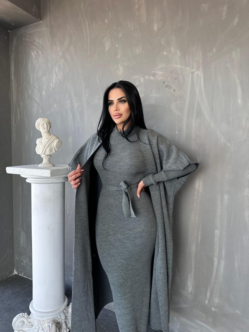 Ensemble Deux Pièces Fluide Femme – Tunique Longue & Pantalon Ample Chic